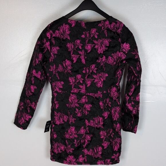 Lulu's NWT Elegant Taste Floral Jacquard Mini Dress - Picture 6 of 12